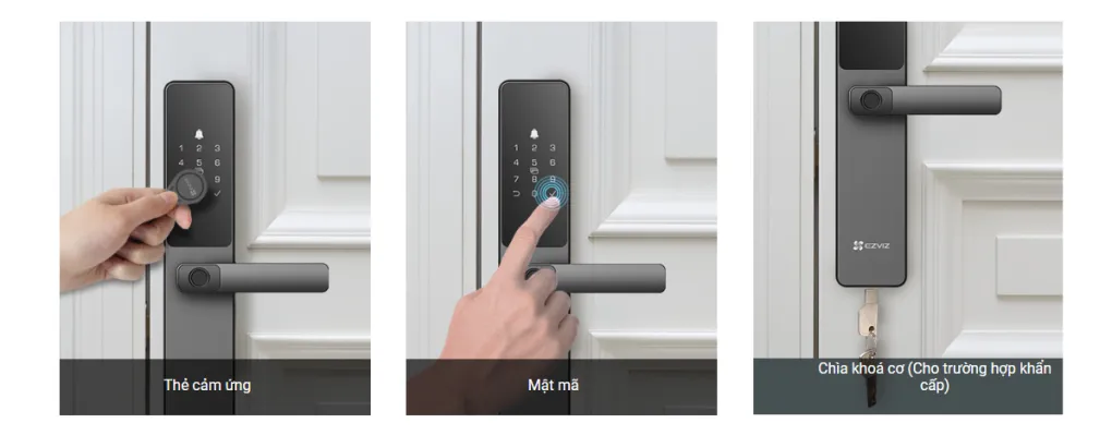 Khóa cửa thông minh EZVIZ với nhiều phương thức mở khóa