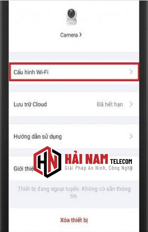 Chọn cấu hình wifi