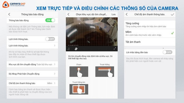 Điều chỉnh thông số camera EZVIZ trên app