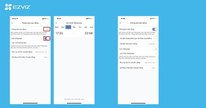 Cấu hình EZVIZ App giảm báo động giả