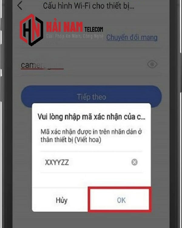 Nhập mật khẩu wifi