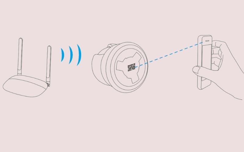 Quét mã QR ở đáy thân camera EZVIZ C6N để liên kết với tài khoản