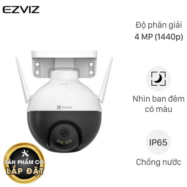 Camera EZVIZ C8W 4MP ngoài trời, xoay 360 độ, đêm có màu, chuẩn IP65 chống nước bụi