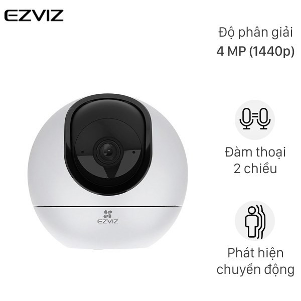 Camera EZVIZ CS-C6 4MP trong nhà, quét xoay rộng, AI nhận diện thông minh
