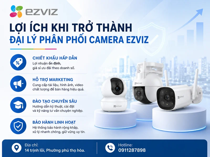 Lợi ích khi trở thành đại lý phân phối camera Ezviz