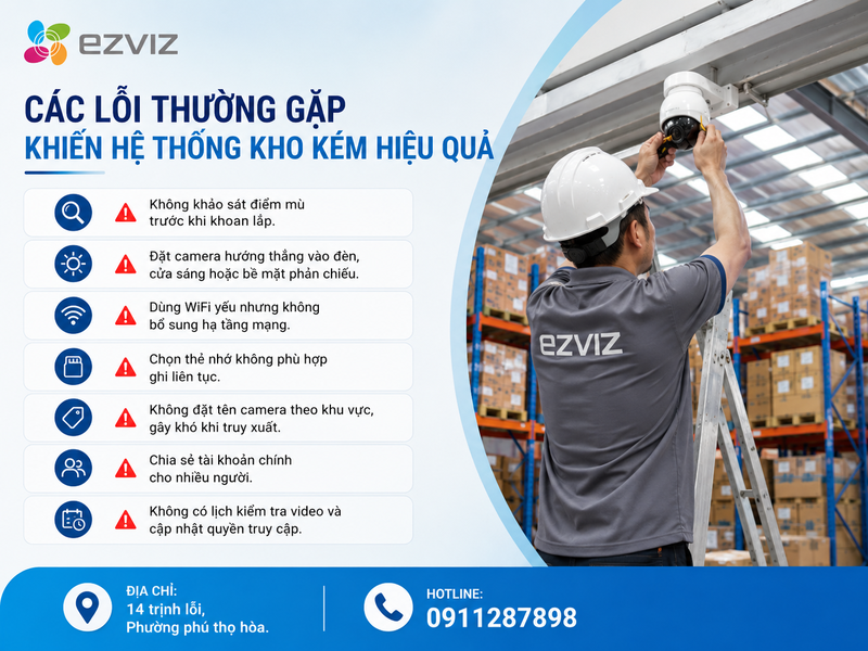 Các lỗi thường gặp khiến hệ thống kho kém hiệu quả