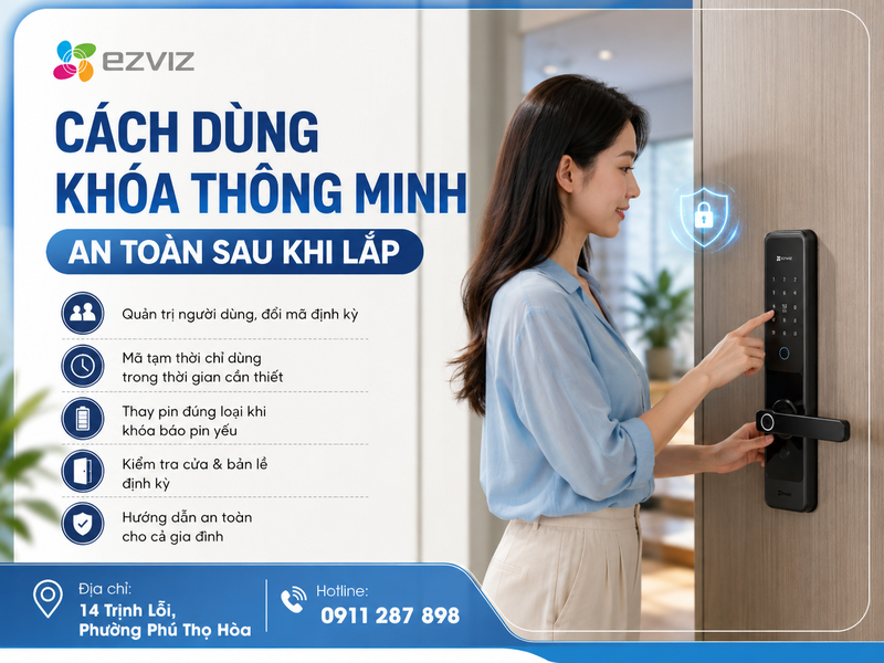 Cách dùng khóa thông minh an toàn sau khi lắp