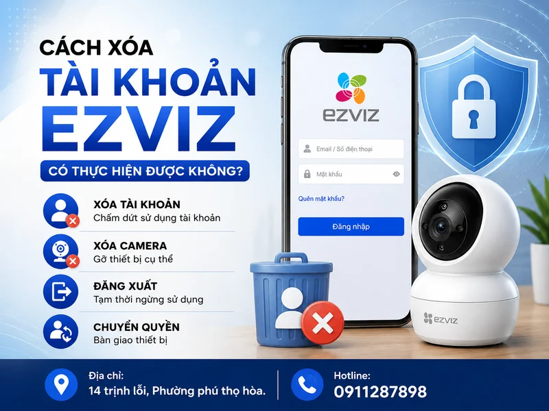 Cách xóa tài khoản Ezviz có thực hiện được không? Câu trả lời nhanh