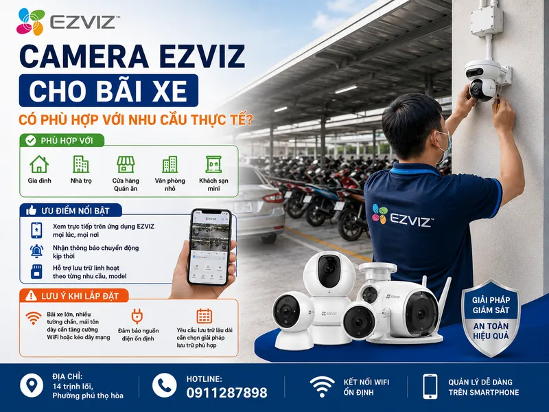 Camera Ezviz cho bãi xe có phù hợp với nhu cầu thực tế không?