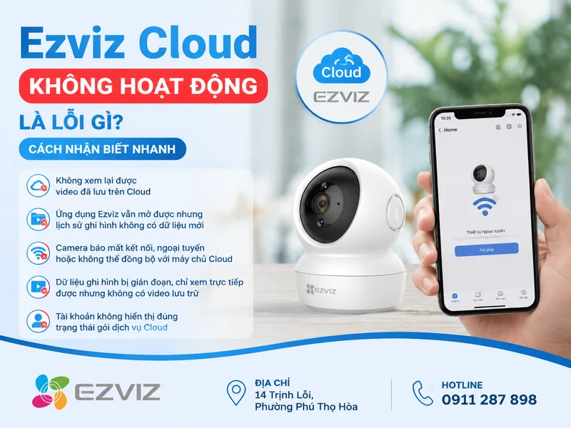 Ezviz Cloud không hoạt động là lỗi gì? Cách nhận biết nhanh
