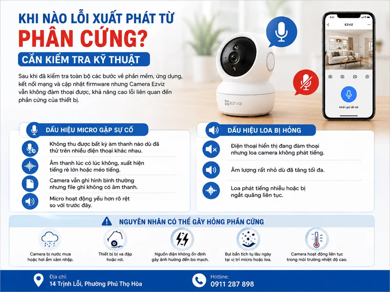 Khi nào lỗi xuất phát từ phần cứng và cần kiểm tra kỹ thuật?