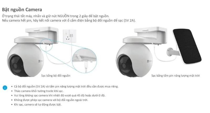 Khởi động camera