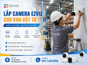Lắp camera Ezviz cho kho vật tư