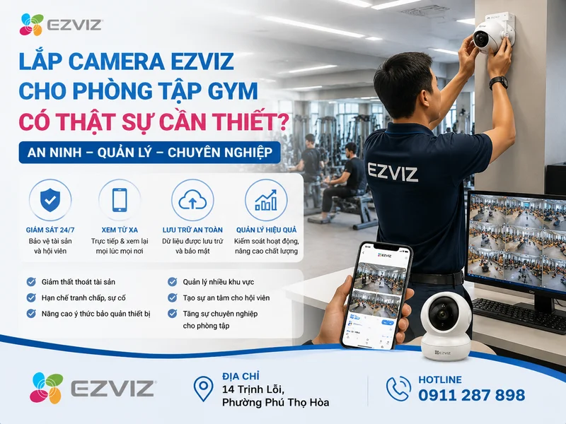 Lắp camera Ezviz cho phòng tập gym có thực sự cần thiết?