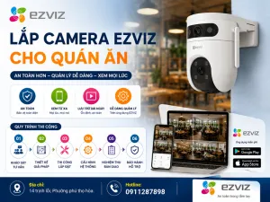 Lắp camera Ezviz cho quán ăn