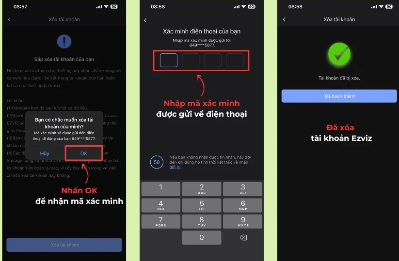 Nhập chính xác thông tin