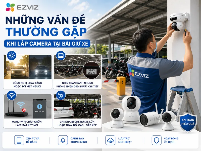 Những vấn đề thường gặp khi lắp camera tại bãi giữ xe