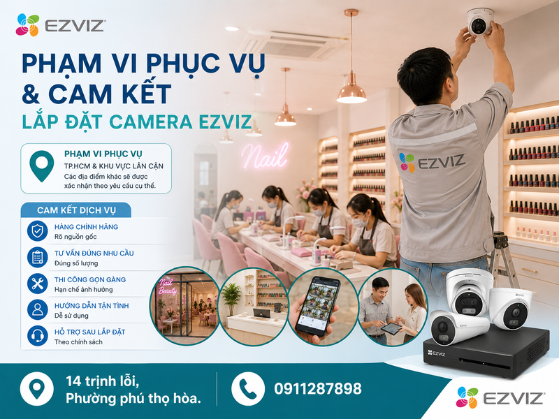 Phạm vi phục vụ và cam kết của đơn vị lắp đặt