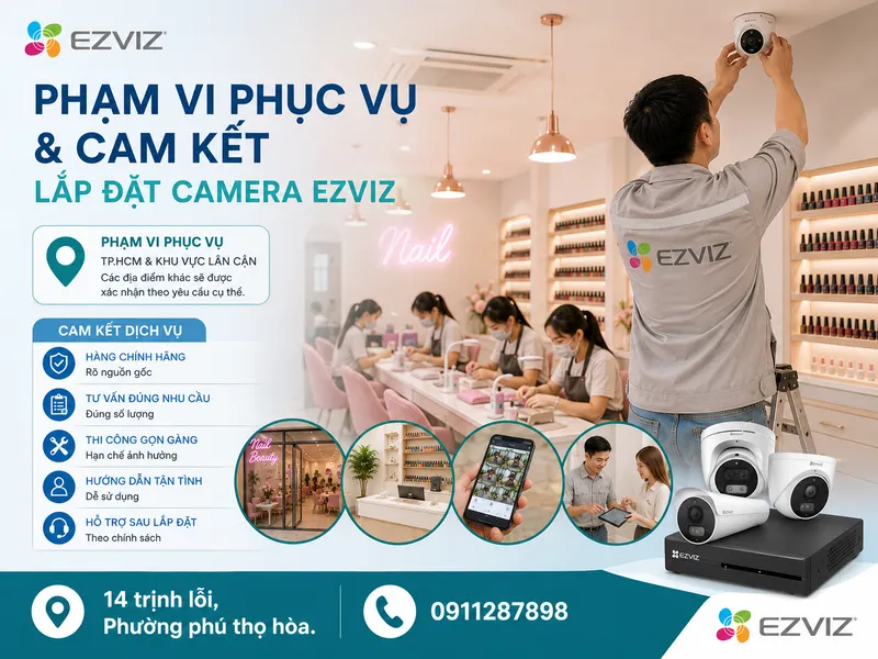 Phạm vi phục vụ và cam kết của đơn vị lắp đặt