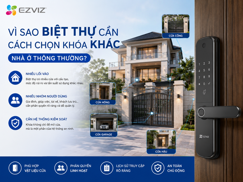 Vì sao biệt thự cần cách chọn khóa khác nhà ở thông thường?