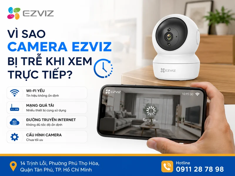 Vì sao Camera Ezviz bị trễ khi xem trực tiếp?