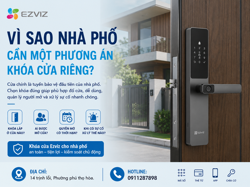 Vì sao nhà phố cần một phương án khóa cửa riêng?