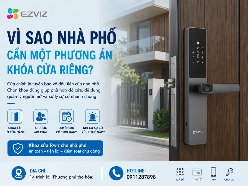 Vì sao nhà phố cần một phương án khóa cửa riêng?