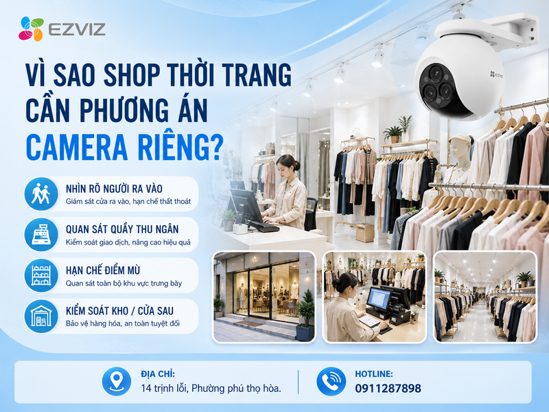 Vì sao shop thời trang cần một phương án camera riêng?