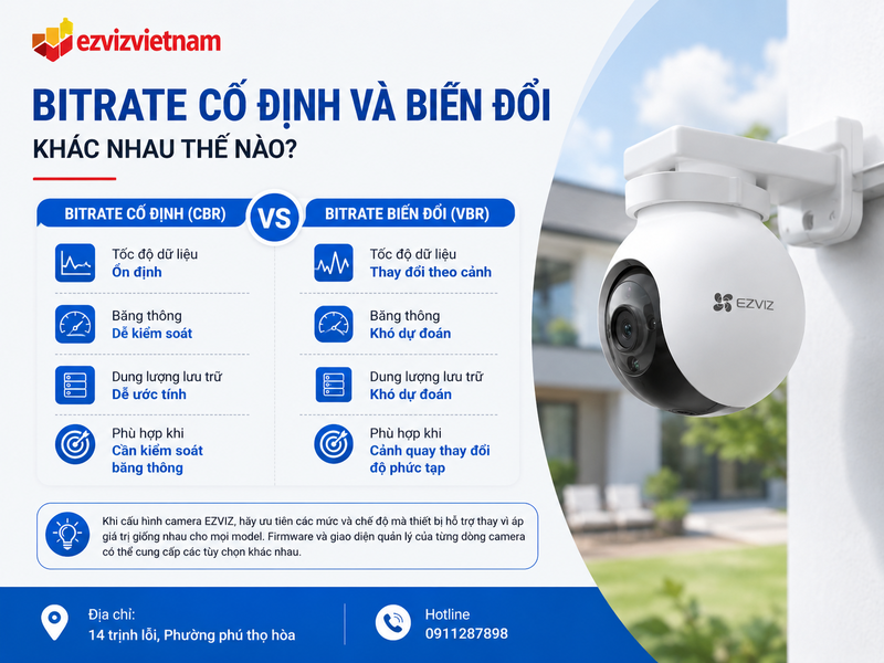 Bitrate cố định và bitrate biến đổi khác nhau thế nào?