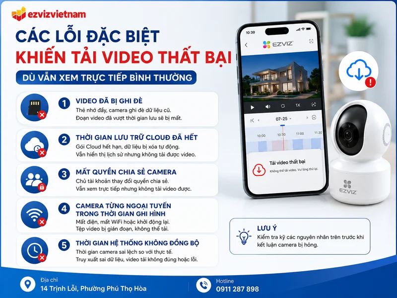 Các lỗi đặc biệt khiến tải video thất bại dù vẫn xem trực tiếp bình thường