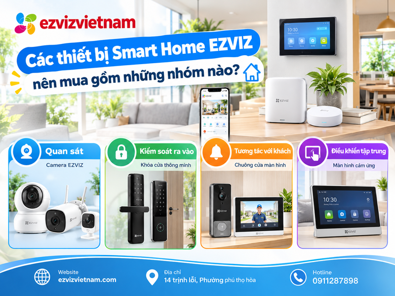 Các thiết bị Smart Home EZVIZ nên mua gồm những nhóm nào?