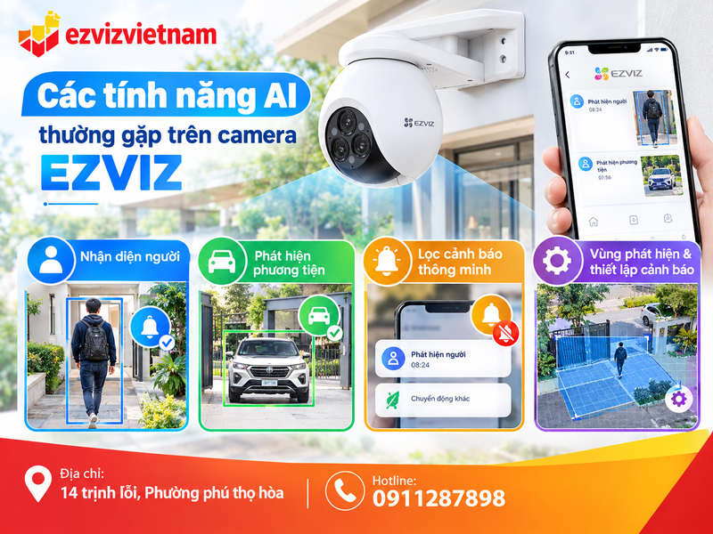 Các tính năng AI thường gặp trên camera EZVIZ