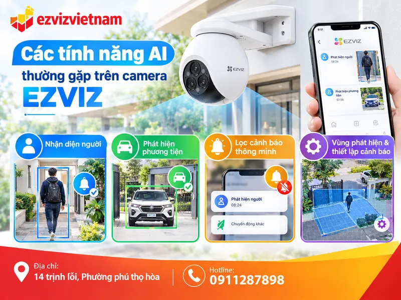 Các tính năng AI thường gặp trên camera EZVIZ