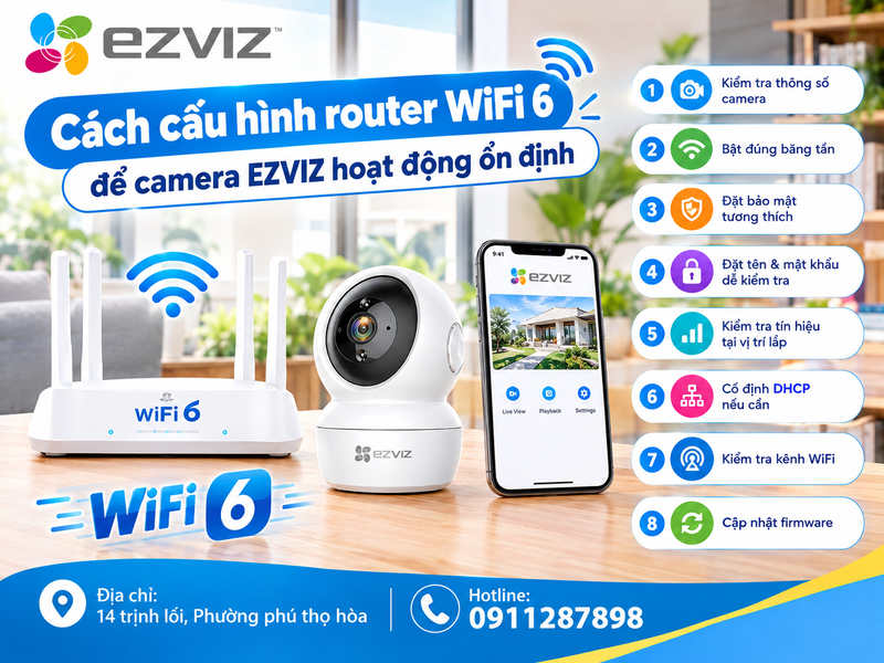 Cách cấu hình router WiFi 6 để camera EZVIZ hoạt động ổn định
