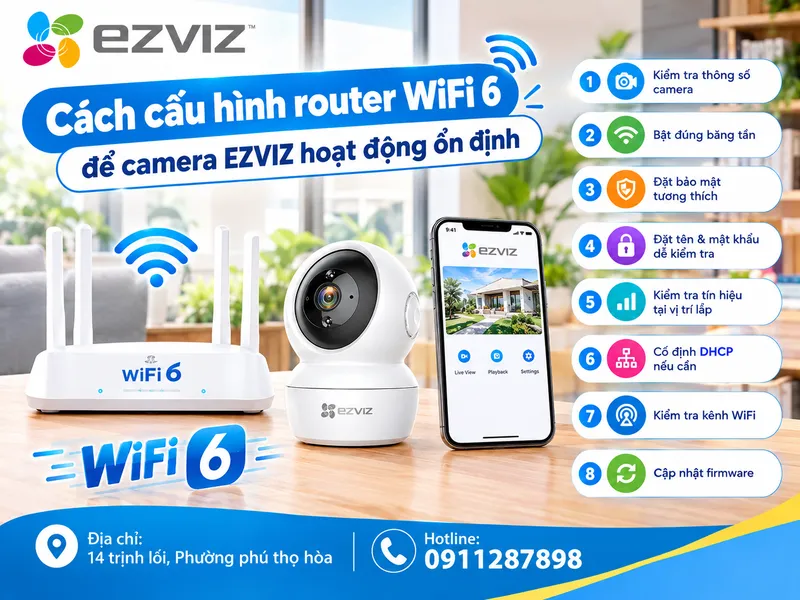 Cách cấu hình router WiFi 6 để camera EZVIZ hoạt động ổn định
