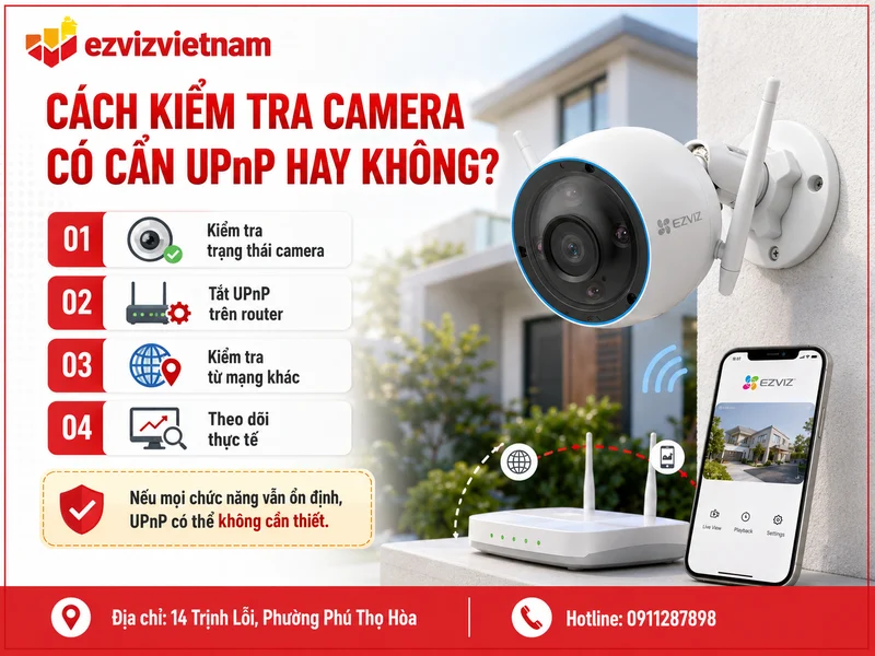 Cách kiểm tra camera có thực sự cần UPnP hay không