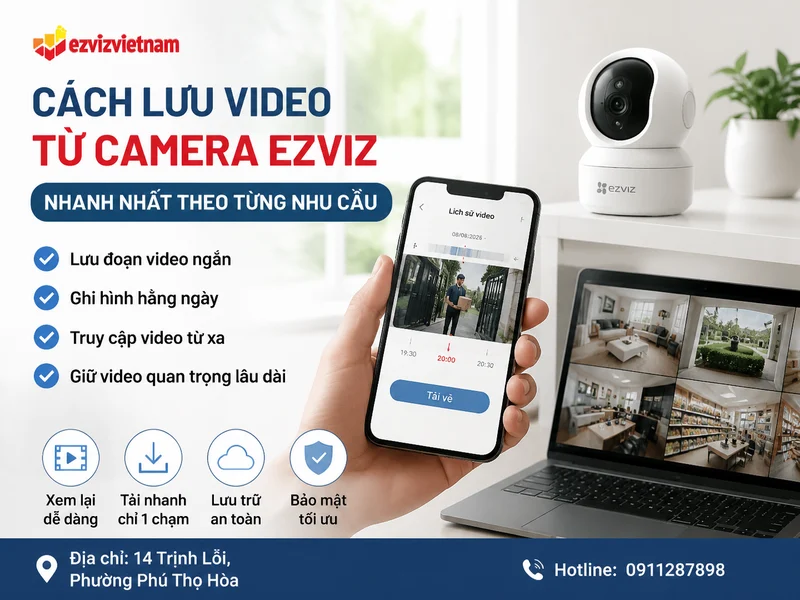 Cách lưu video từ camera Ezviz nhanh nhất theo từng nhu cầu