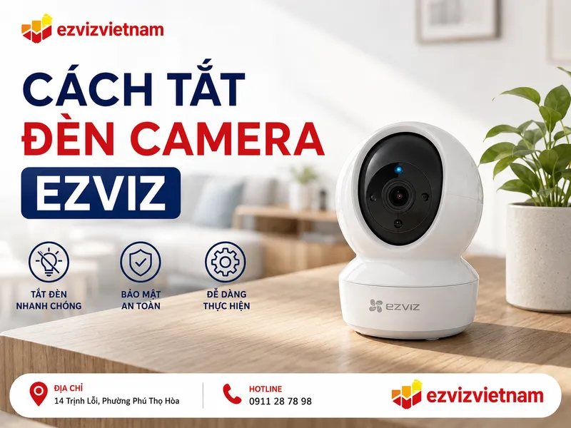 Cách tắt đèn camera Ezviz