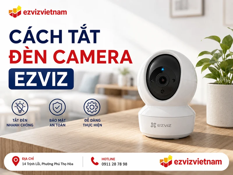 Cách tắt đèn camera Ezviz