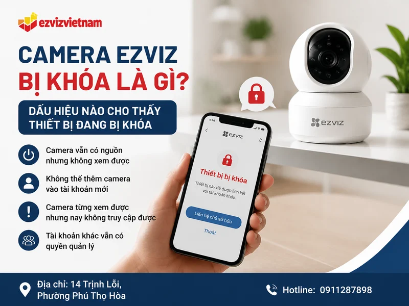 Camera Ezviz bị khóa là gì? Dấu hiệu nào cho thấy thiết bị đang bị khóa
