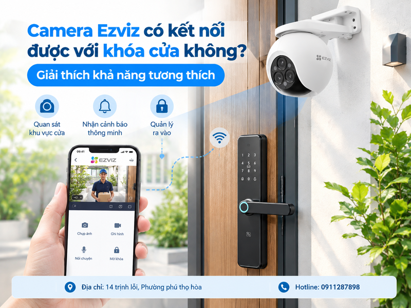 Camera Ezviz có kết nối được với khóa cửa không? Giải thích khả năng tương thích