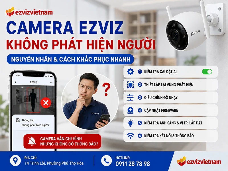 Camera Ezviz không phát hiện người