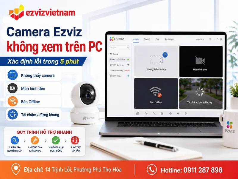 Camera Ezviz không xem trên PC: Xác định lỗi trong 5 phút