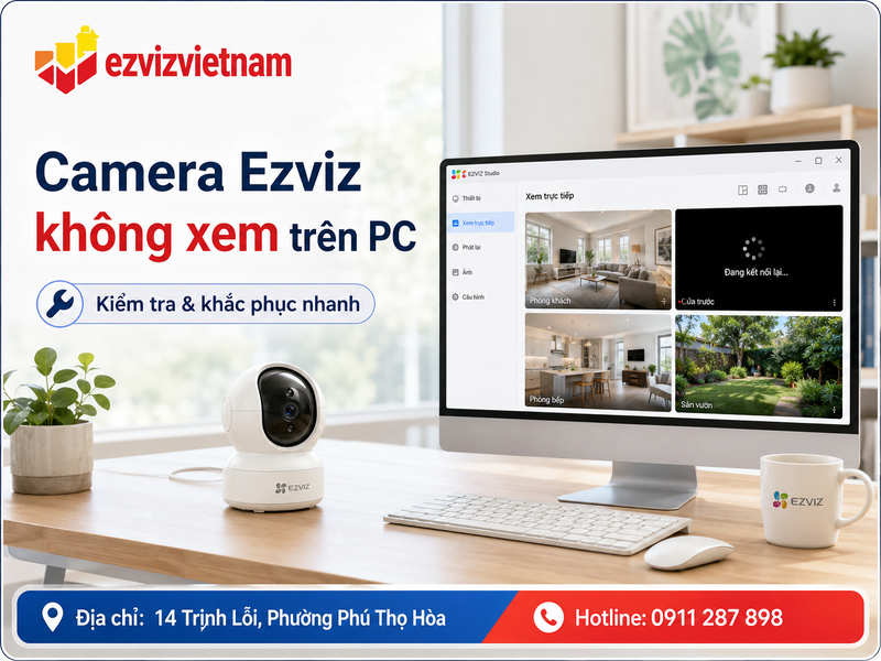 Camera Ezviz không xem trên PC