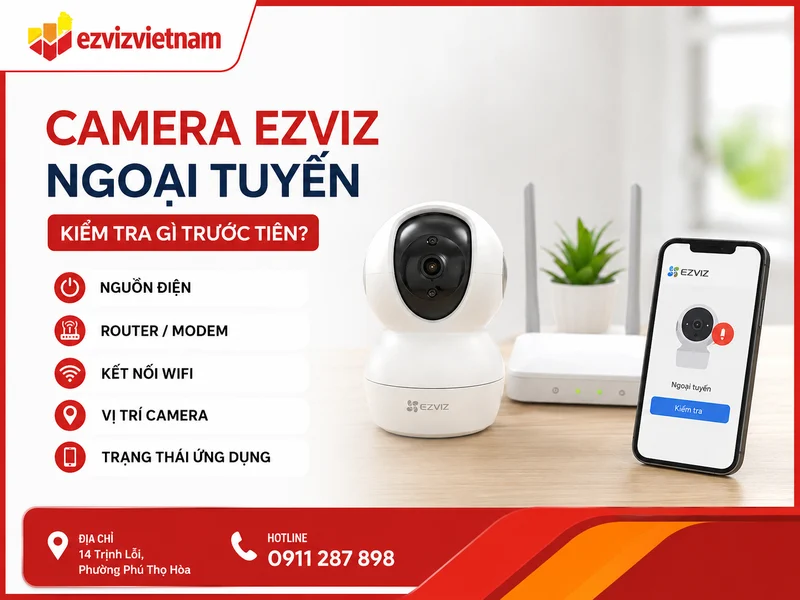 Camera Ezviz ngoại tuyến là gì và cần kiểm tra gì trước tiên?