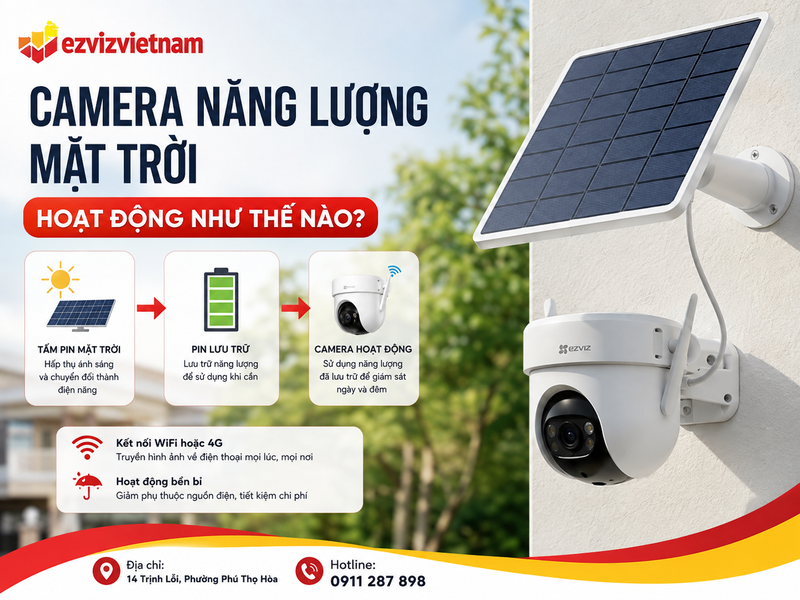 Camera năng lượng mặt trời hoạt động như thế nào?