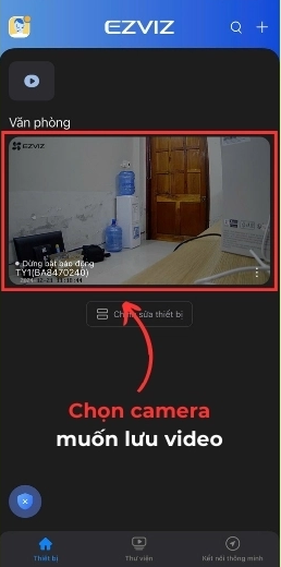 Chọn camera cần xuất dữ liệu