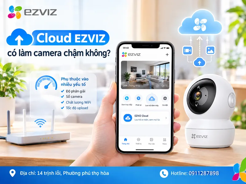 Cloud EZVIZ có làm camera chậm không?