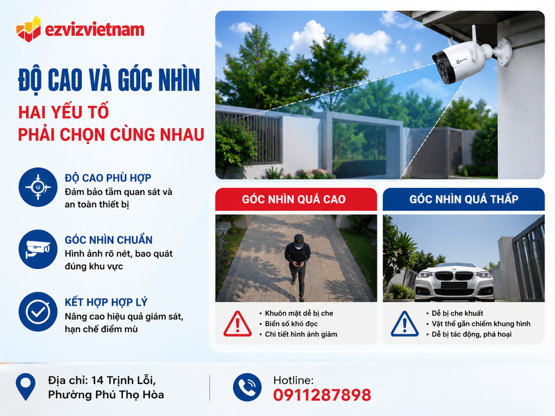 Độ cao và góc nhìn: Hai yếu tố phải chọn cùng nhau