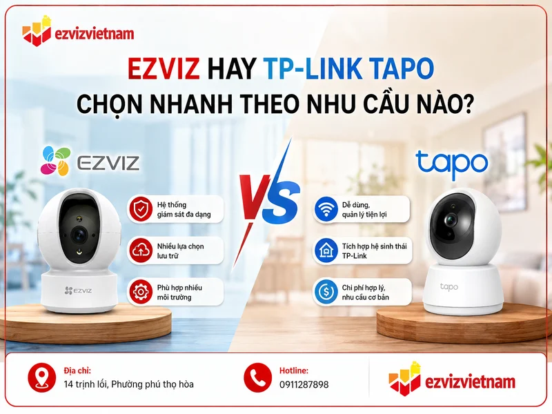 Ezviz hay TP-Link Tapo chọn nhanh theo nhu cầu nào?